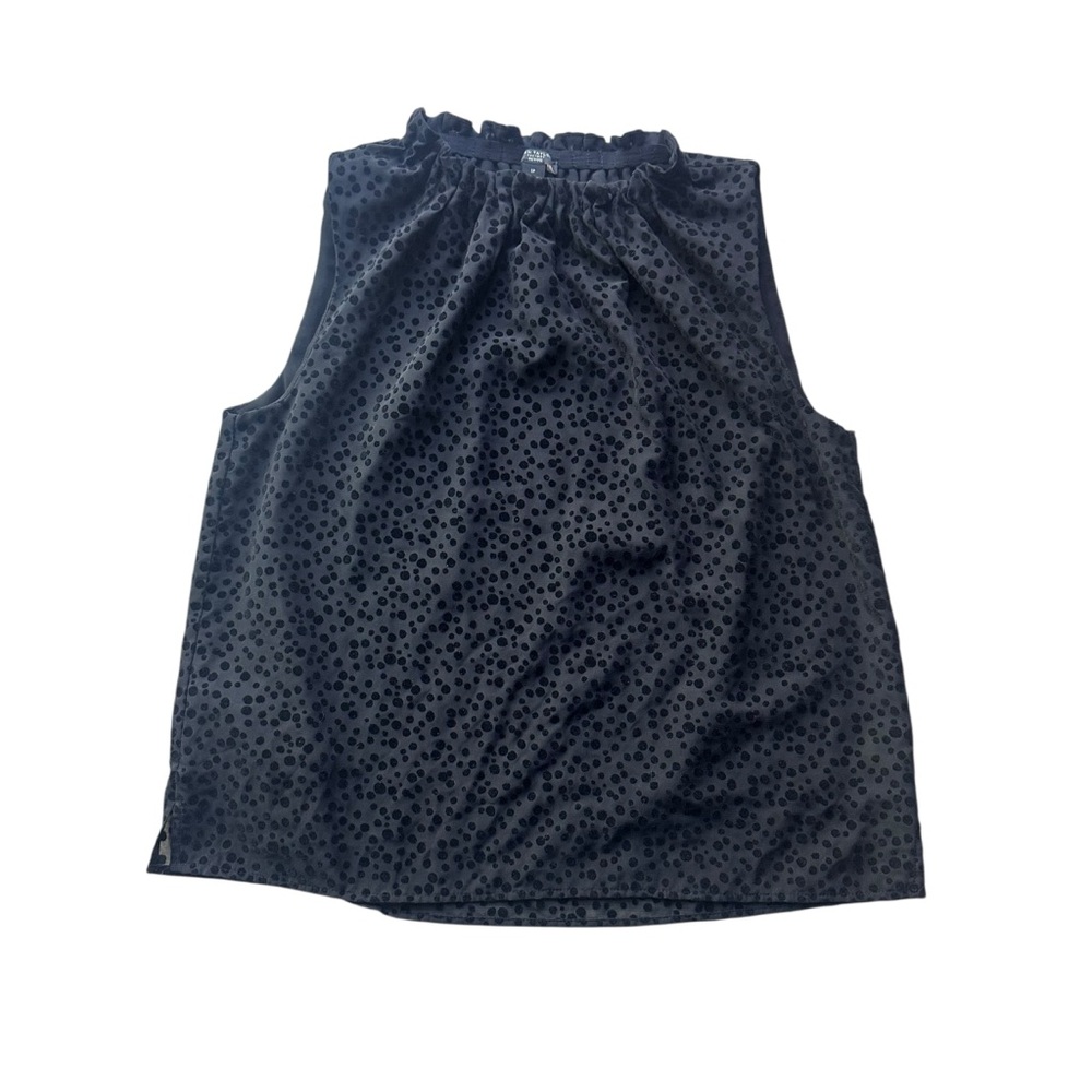 Ann Taylor Black‎ Polka Dot Sleeveless Blouse Small Petite Women’s